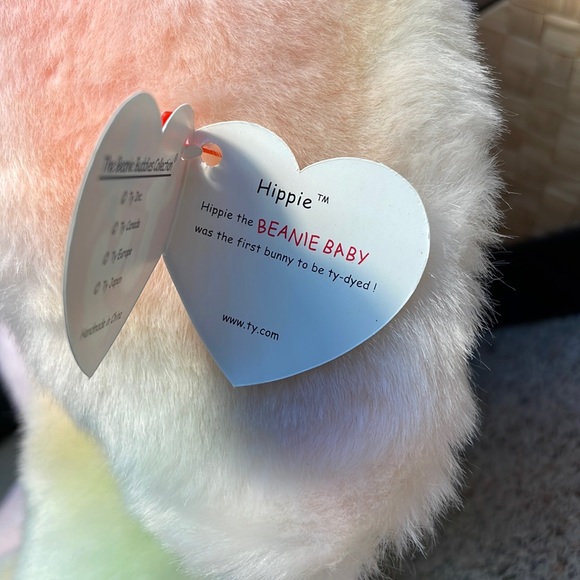 Ty Hippie Bunny - Beanie Buddy - Picture 5 of 6
